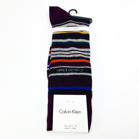 Calvin Klein Other - Calvin Klein Crew Socks Size 6-12 Striped Pattern